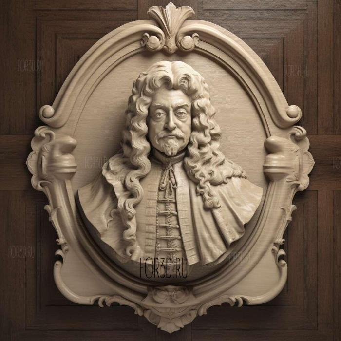 Sir Hans Sloane 4 stl model for CNC